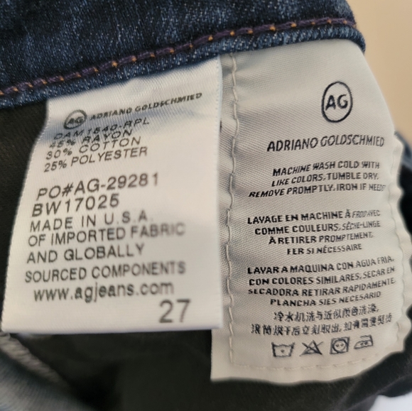 AG Adriano Goldschmied Stevie Cuff Jeans Size 27 - Picture 6 of 13
